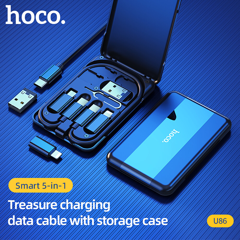 Hoco Original U86 6 In 1 Multifunctional Phone Charge Cable for iPhone 11 XS XSMAX 12 Pro Max XR .Xiaomi Samsung Fast Charge Cable Set
