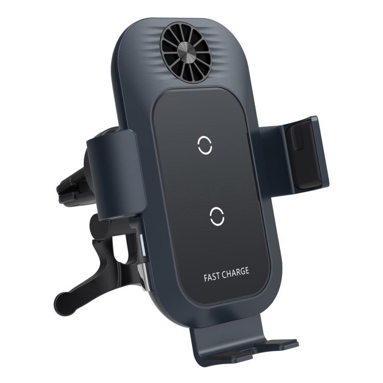 Baseus C35 Double Coils Mobile Phone Holder Wireless Charger with Cooling Fan for Samsung Galaxy Z Flip3 / Flip4 / iPhone